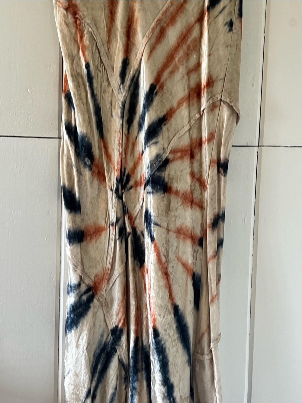 Free People Tie-Dye Maxi Skirt in Cream, Black, Rust